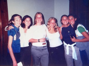 Initiation night on the Amherst women's soccer team was pretty tame. (Katelyn's next to me in the pic) 