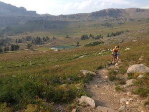 ....that when we got to sunset lake, after 6pm with hardly any water left and another sizable climb and 10+ miles to go....