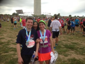 photo-bombing bernard and cecile post-race during the fleeting period of pure happiness when my stomach was quiet