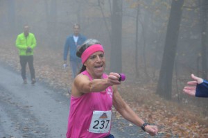 Goldfine's expression coming up Leg 1 cleared up any confusion about how hard Cecily was supposed to run Leg 2