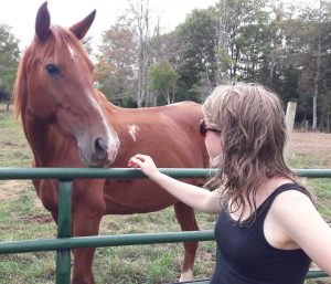 Cecily befriends a pony